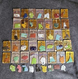 ❤️ SOLD!!! Colorful Enamel State Charm Lot